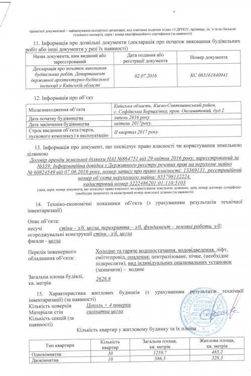 Правоустановчі документи по 2 черзі ЖК Оксамитовий