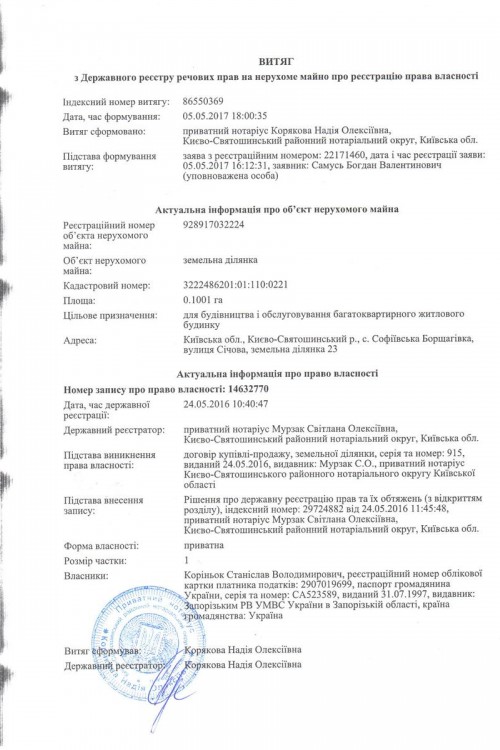 Правоустановчі документи по 4 черзі ЖК Оксамитовий